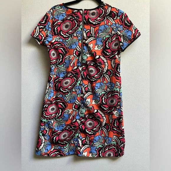 Simone short sleeve  vibrant floral mural print dress Sz XS - Picture 2 of 10